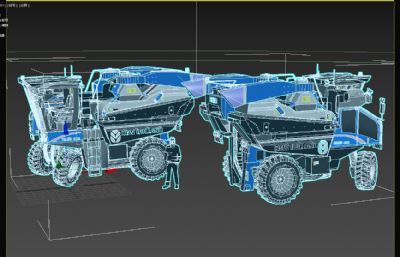 葡萄收割机农业设备3dmax模型