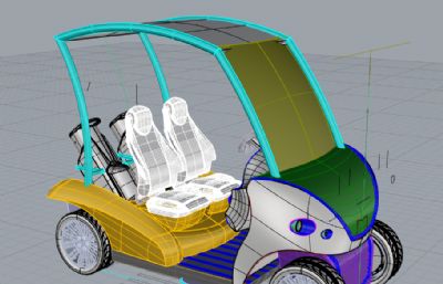 高尔夫球车rhino模型