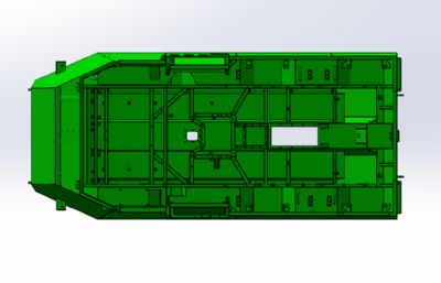 全地形六轮驱动车架主体solidworks模型