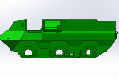 全地形六轮驱动车架主体solidworks模型