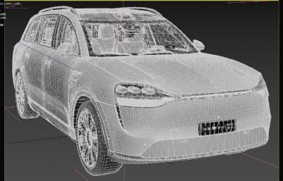 2024款鸿蒙智行问界M9  华为新能源汽车3dmax模型