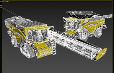 纽荷兰联合收割机3dmax模型