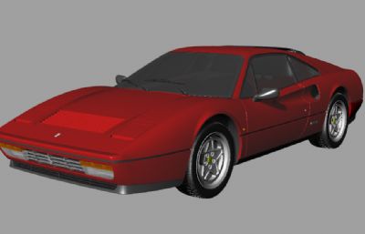 法拉利ferrari 328 gtb低趴跑车rhino模型