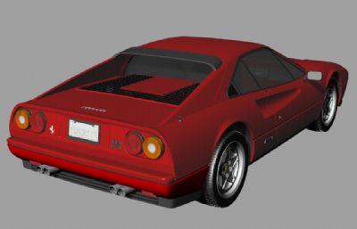 法拉利ferrari 328 gtb低趴跑车rhino模型