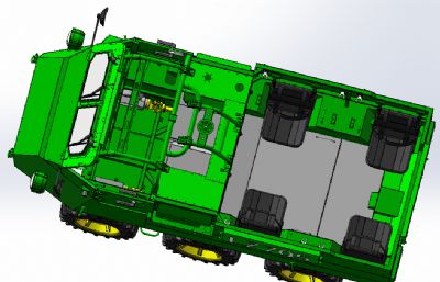 山猫6×6全地形车水陆两栖车solidworks模型