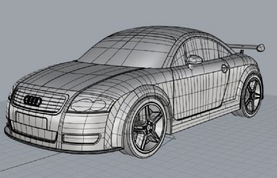 奥迪TT汽车rhino模型