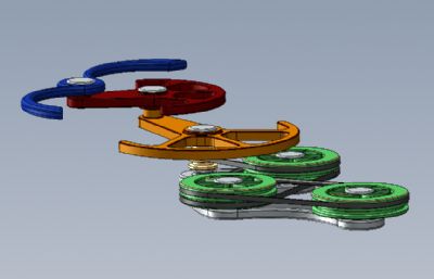 摆钟结构旋转机solidworks模型