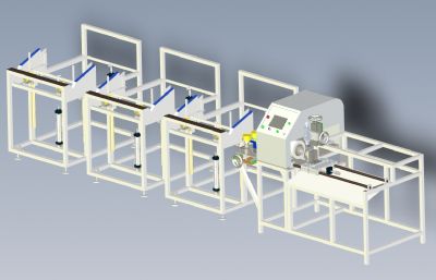 管材激光下料机step模型