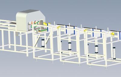 管材激光下料机step模型