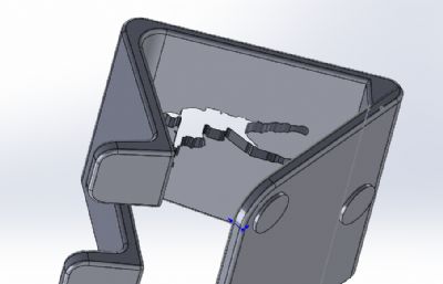 CS图标的手机支架solidworks模型