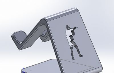 CS图标的手机支架solidworks模型