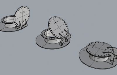 钢铁井盖,窨井检修孔rhino模型
