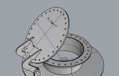 钢铁井盖,窨井检修孔rhino模型