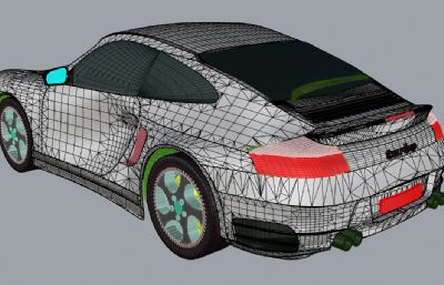 保时捷996跑车rhino外壳模型