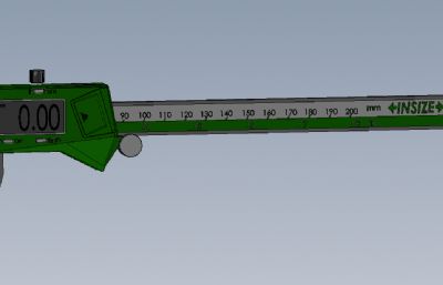 数显游标卡尺solidworks模型