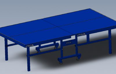 乒乓球桌solidworks模型