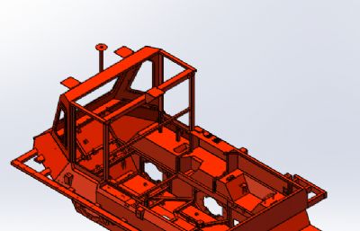 全地形六轮草原灭火车车架主体焊接solidworks模型