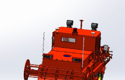 全地形六轮型山猫6×6草原灭火车solidworks模型