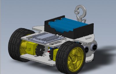 微型编程鼠标车solidworks模型