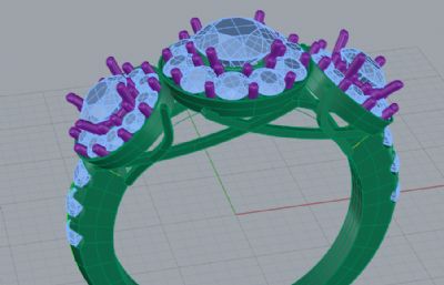 订婚戒指,钻戒rhino模型