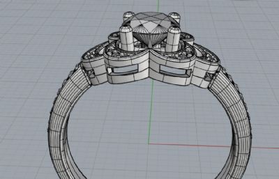复古钻石戒指rhino模型