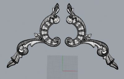 雕花建筑构件rhino模型