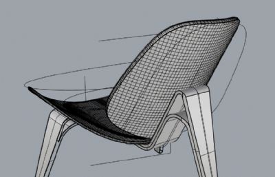 贝壳椅,休闲椅rhino模型