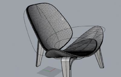 贝壳椅,休闲椅rhino模型
