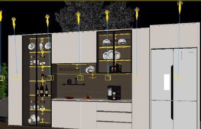 酒柜,餐边柜3dmax模型