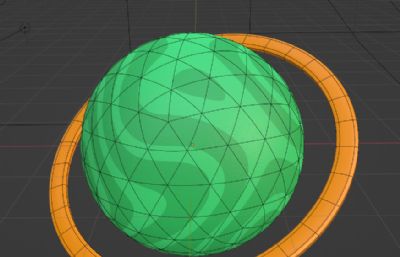 卡通星球,卡通土星blender模型