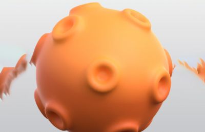 卡通月球blender模型