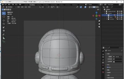 宇航员3D图标blender模型图标