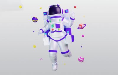 星球宇航员3D图标