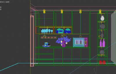 现代酒柜,餐边柜3dmax模型