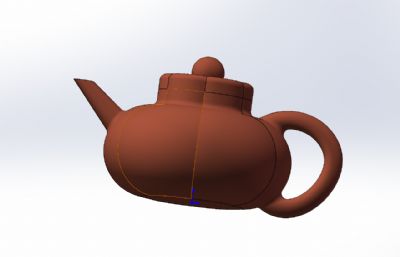 紫砂壶(上课跟着老师画的)solidworks模型