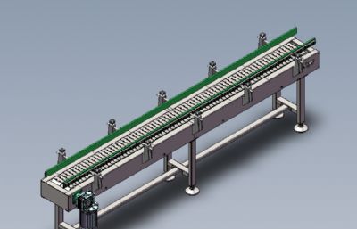 3m双顶链板输送机solidworks模型