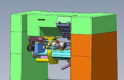 6轴自动车床solidworks模型