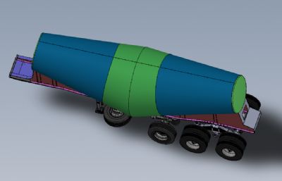 罐体拖车solidworks模型