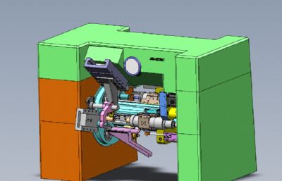 6轴自动车床solidworks模型