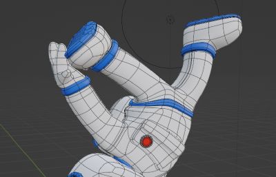 跳地板舞的宇航员blender模型