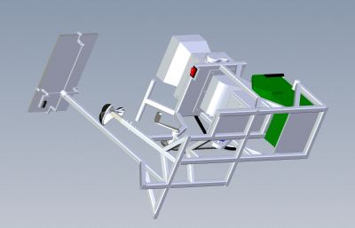 混合式塑料撕碎机 碾碎机solidworks模型