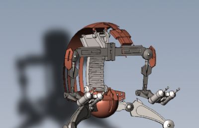 可乘坐的三足机器装甲solidworks模型