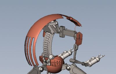 可乘坐的三足机器装甲solidworks模型