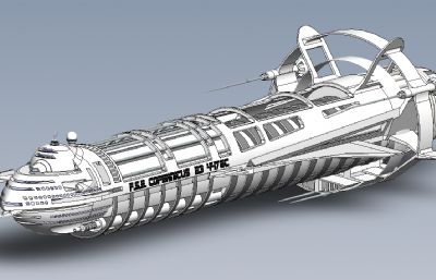 哥白尼号科幻太空飞行器solidworks模型