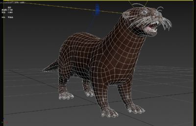 斑点颈水獭3dmax模型