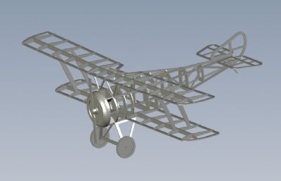 玩具飞机框架stl模型