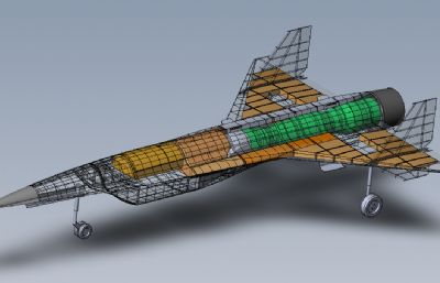 空天战机 无人机 solidworks