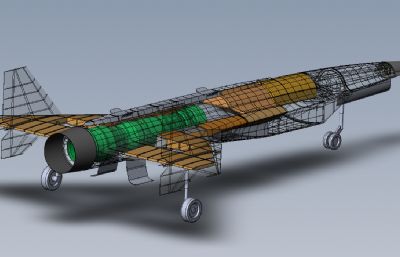 空天战机 无人机 solidworks