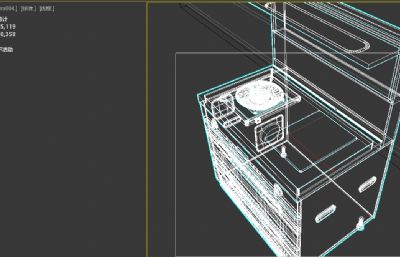 厨房电器用具集成灶+电磁炉3dmax模型