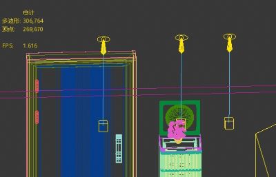 成品原木风五斗柜3dmax模型